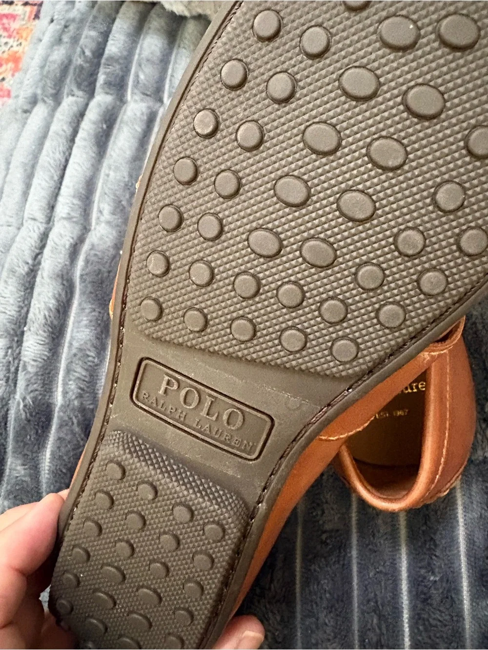 Polo by Ralph Lauren Tan Leather Penny Loafers - Picture 3 of 5